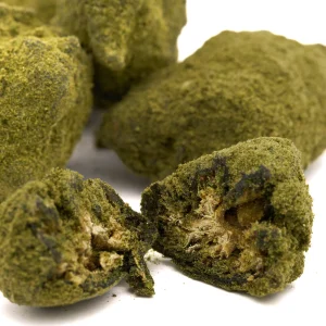 Hempress Delta 8 Moon Rocks hemp buds coated with kief and infused with Delta 8 extract