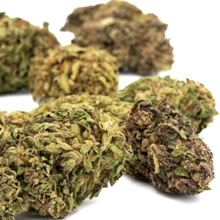 Pineberry Delta 8 hemp flower dense frosty buds with vibrant green color and orange pistils