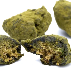 Sour Brulee Delta 8 moon rocks hemp buds coated with Delta 8 extract and kief